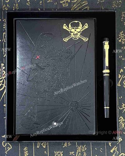 Replica Mont Blanc Business Notebook and Black Rollerball Pen Set Best Gift